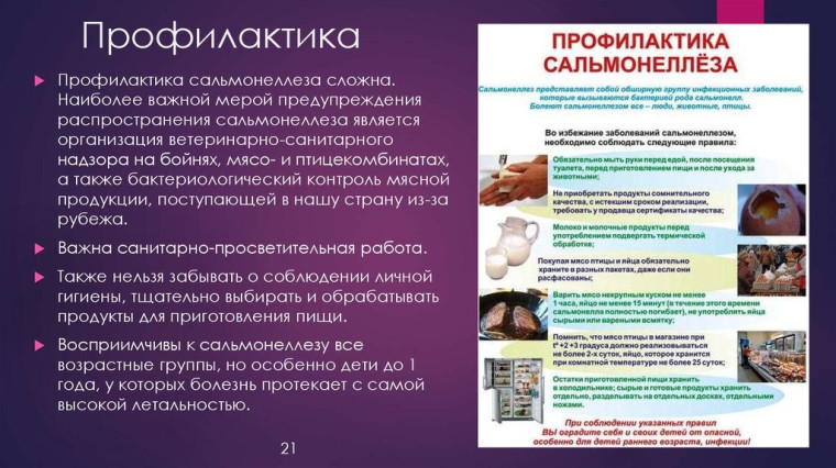 Профилактика сальмонеллеза.